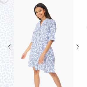 Ditsy Royal Shirt Dress by Tuckernuck